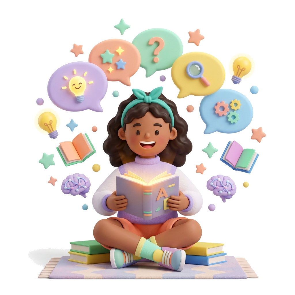Ilustrasi pelajar kreatif